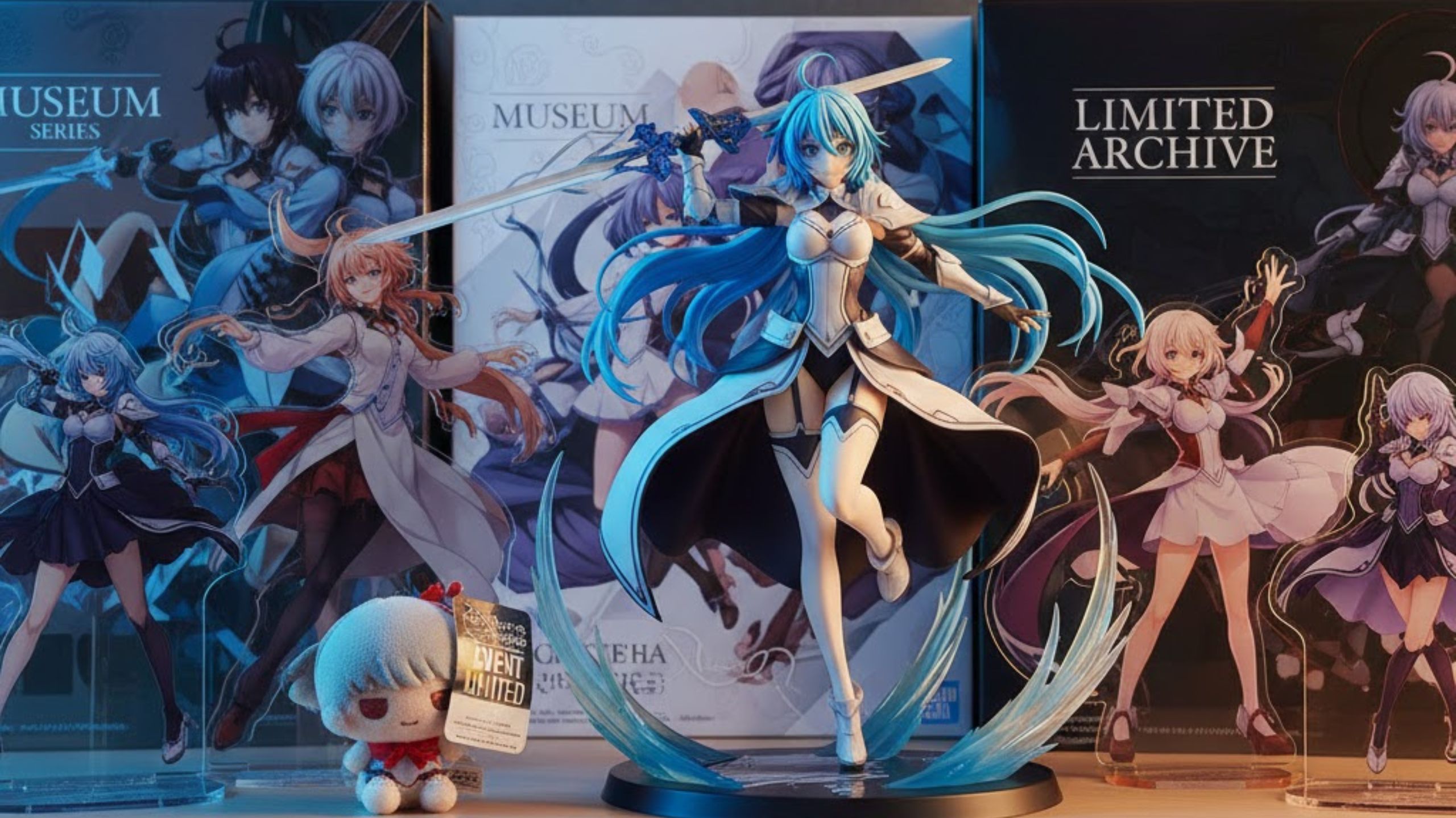 高精度なスケールフィギュアとイベント限定のアクリルスタンド・ぬいぐるみセット