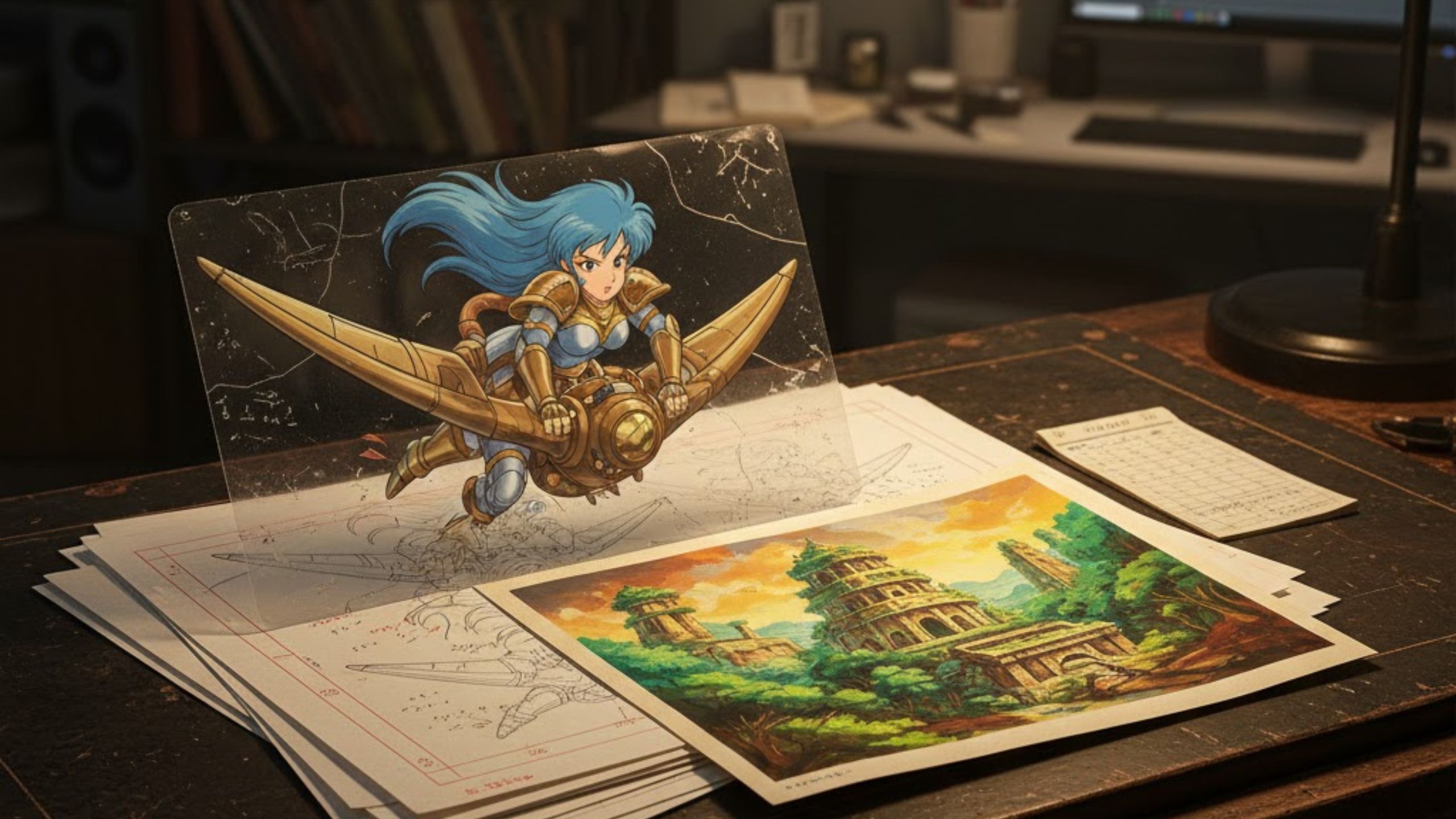 1980年代の名作アニメセル画と直筆原画のセット