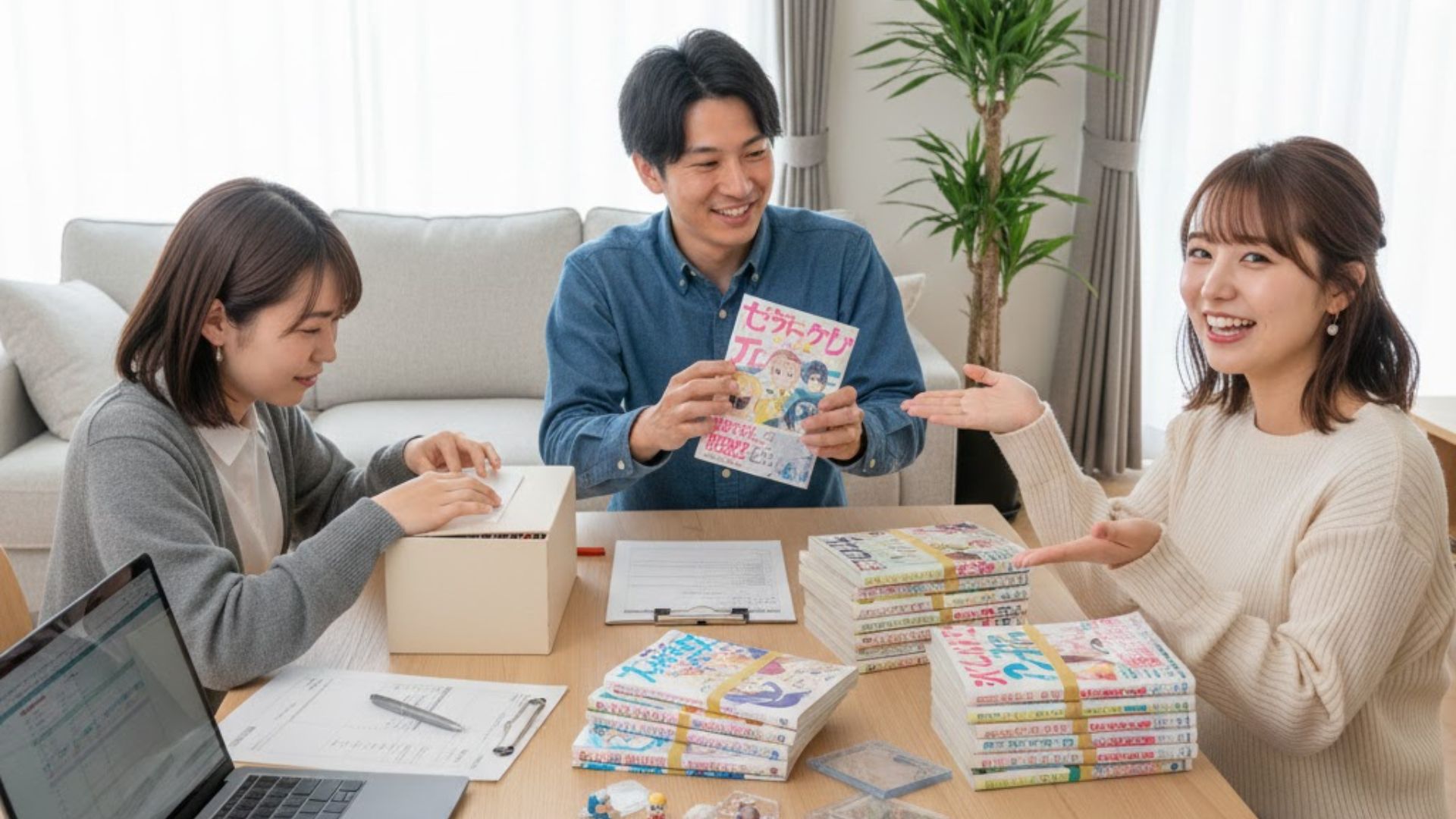 コミック査定の様子