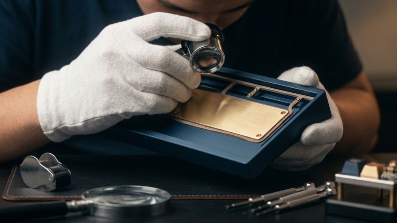 カスタムキーボード専門鑑定風景