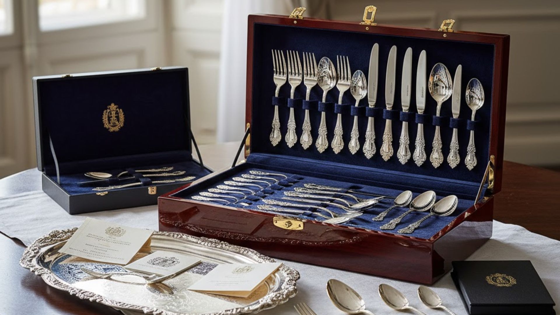 付属品・専用ケース・高級木箱入りカトラリー