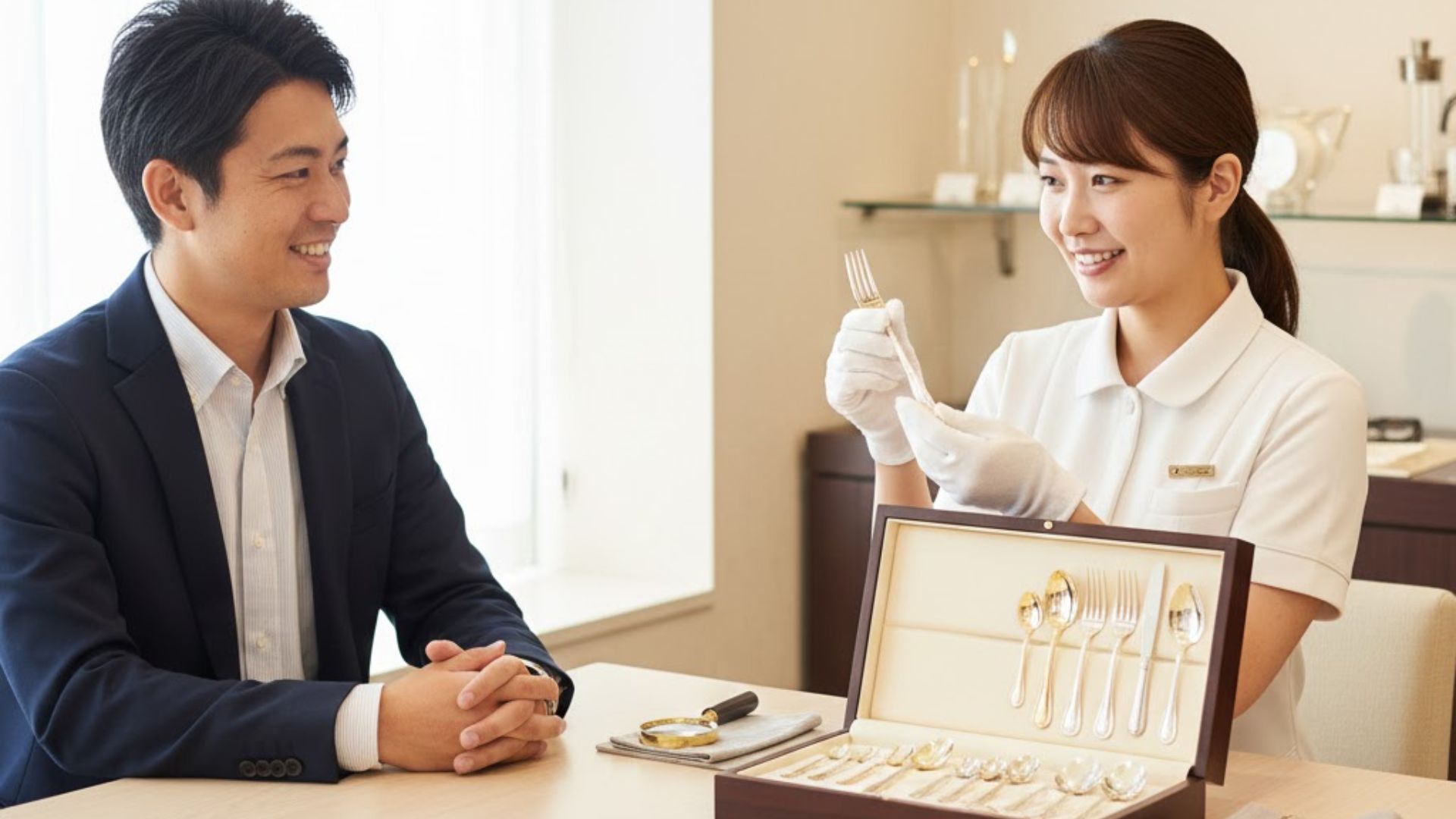 カトラリー査定風景