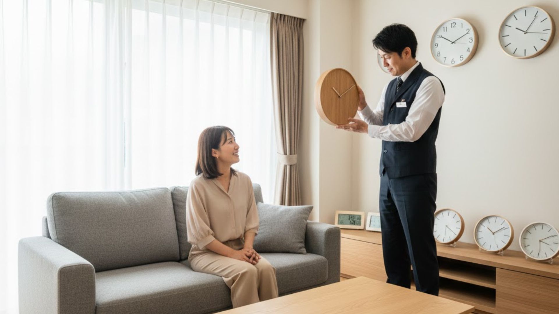 掛け時計・置き時計の査定風景