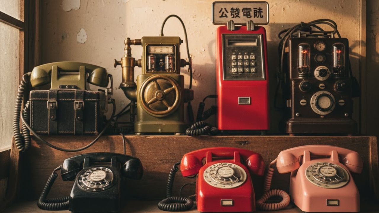 懐かしの黒電話や赤電話などの公衆電話