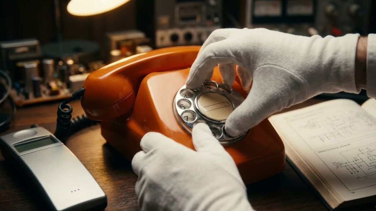 レトロ電話機・デザイナーズフォンの精密鑑定風景