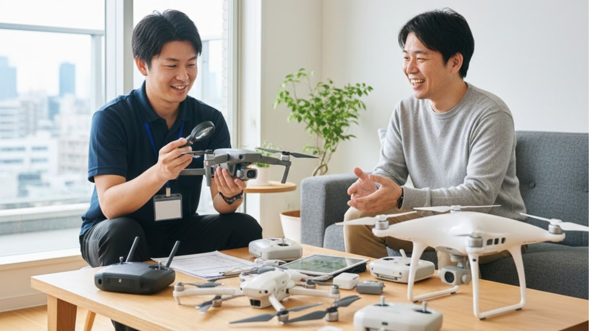 ドローンの査定風景