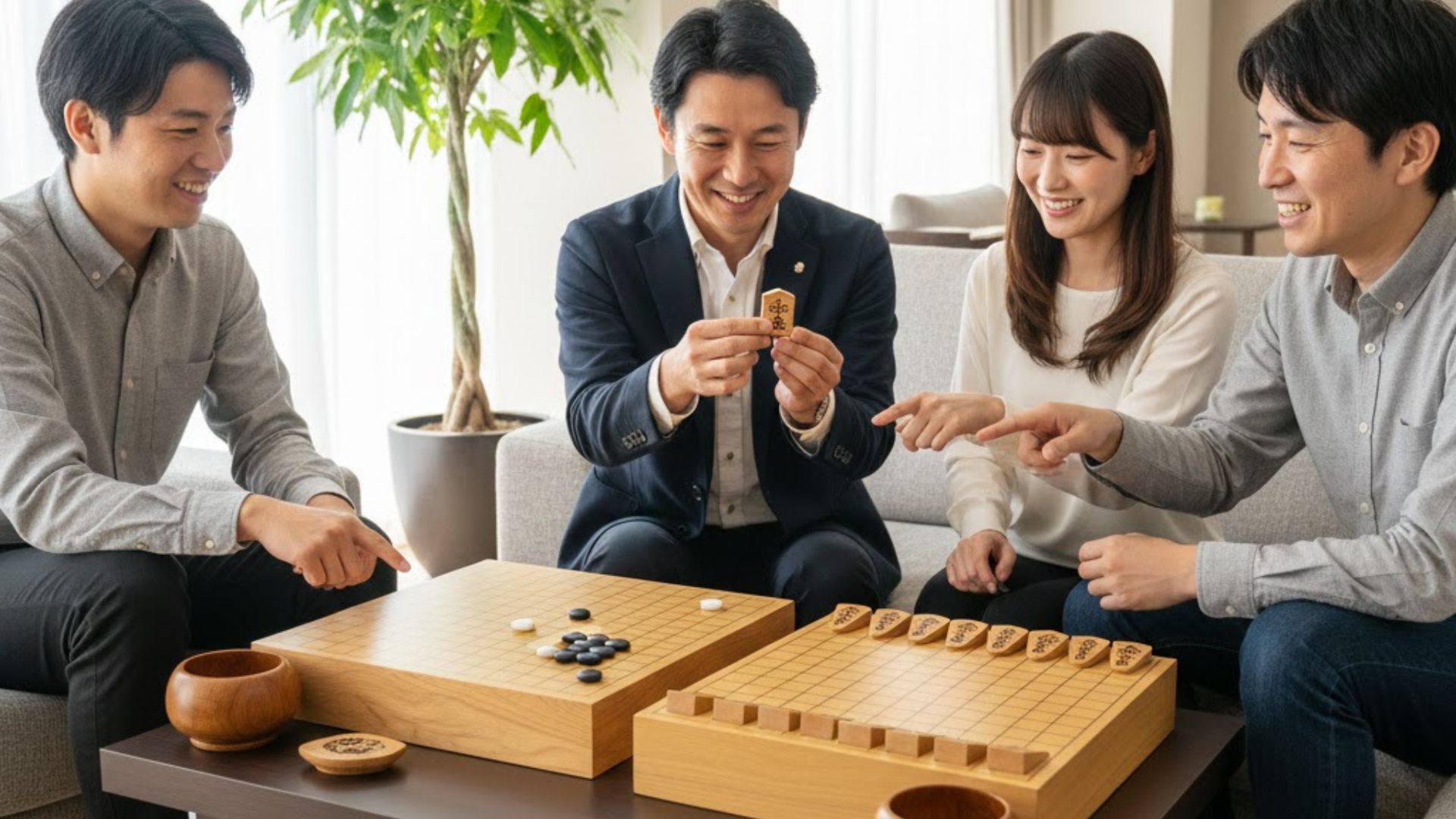 囲碁・将棋盤の査定風景
