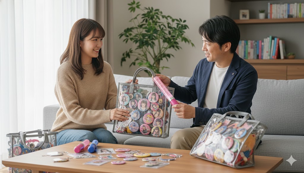 痛バッグ・推し活グッズ査定風景