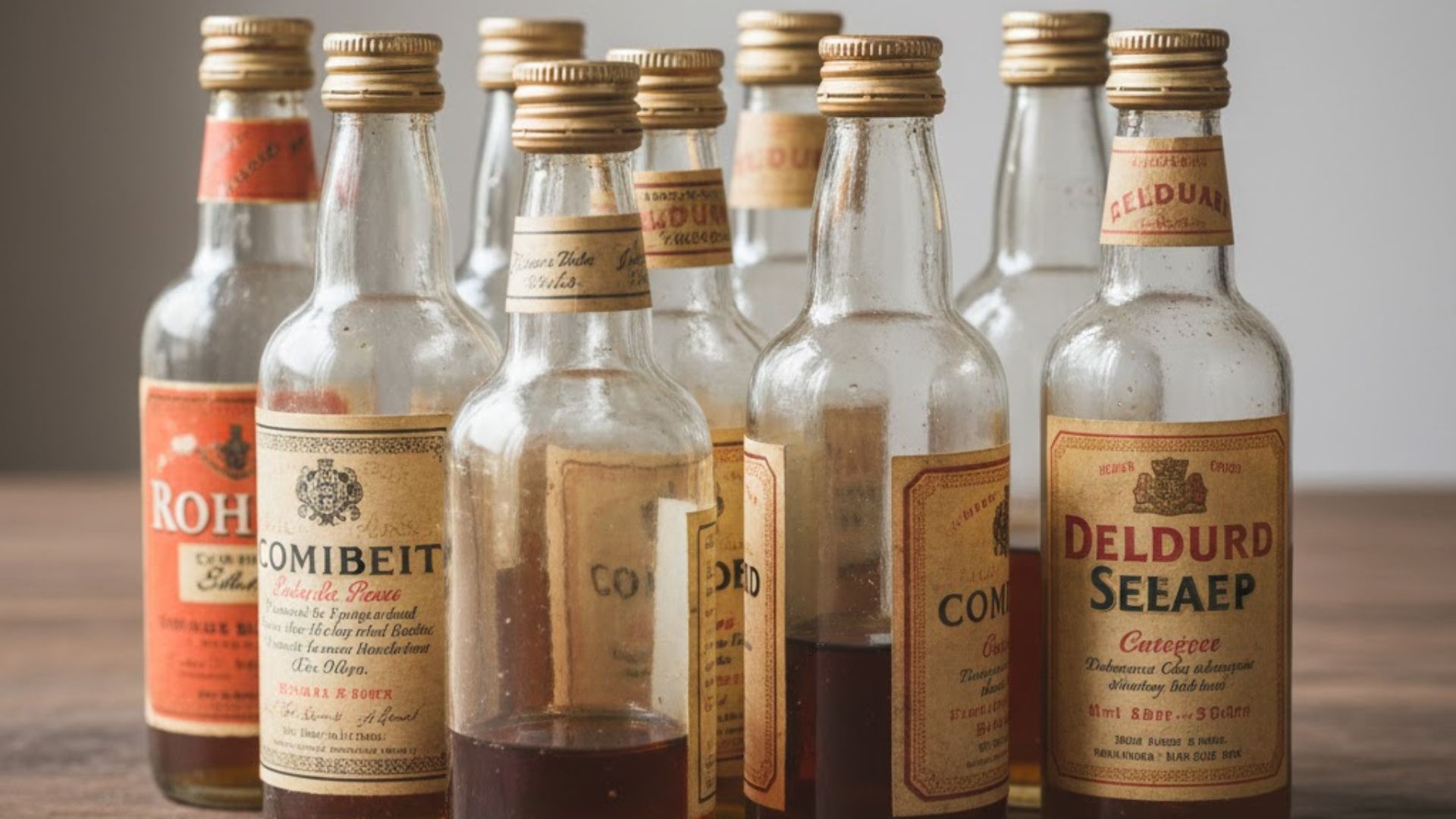 使用済みミニチュアボトル