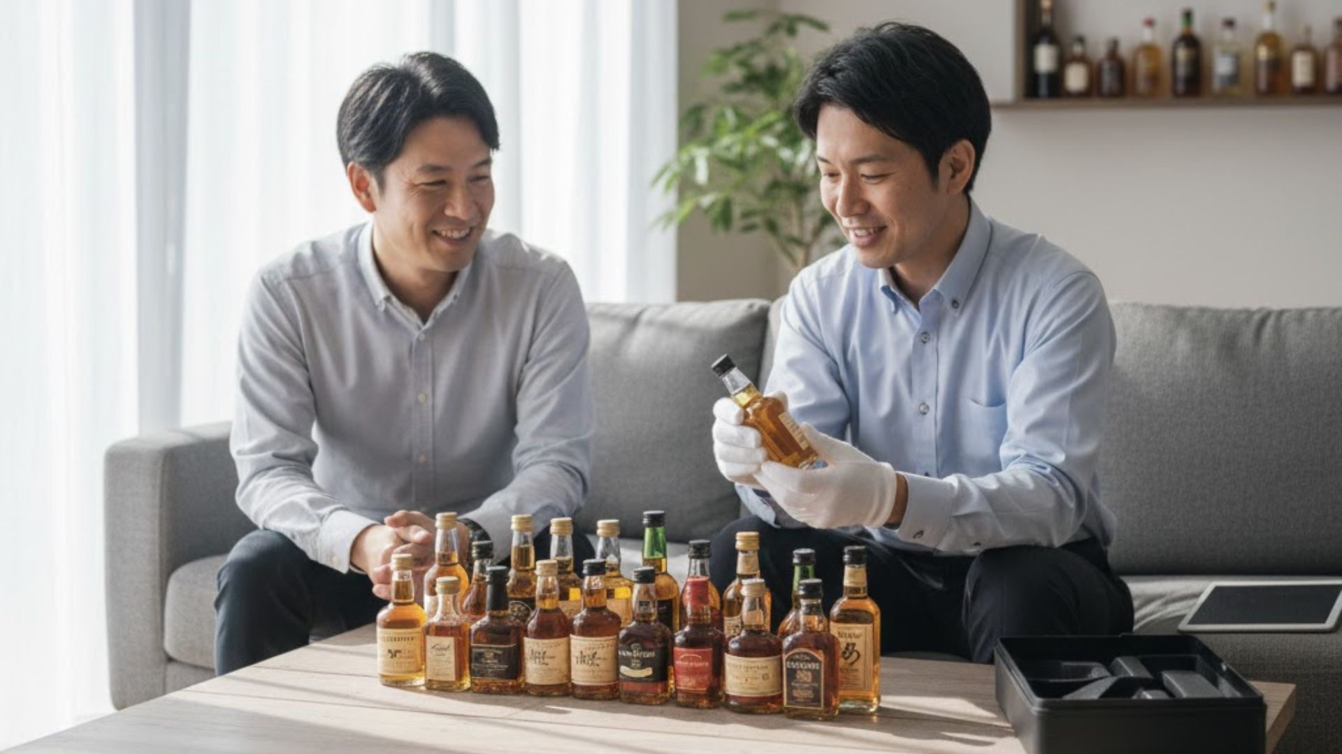 ミニチュアボトルの査定風景