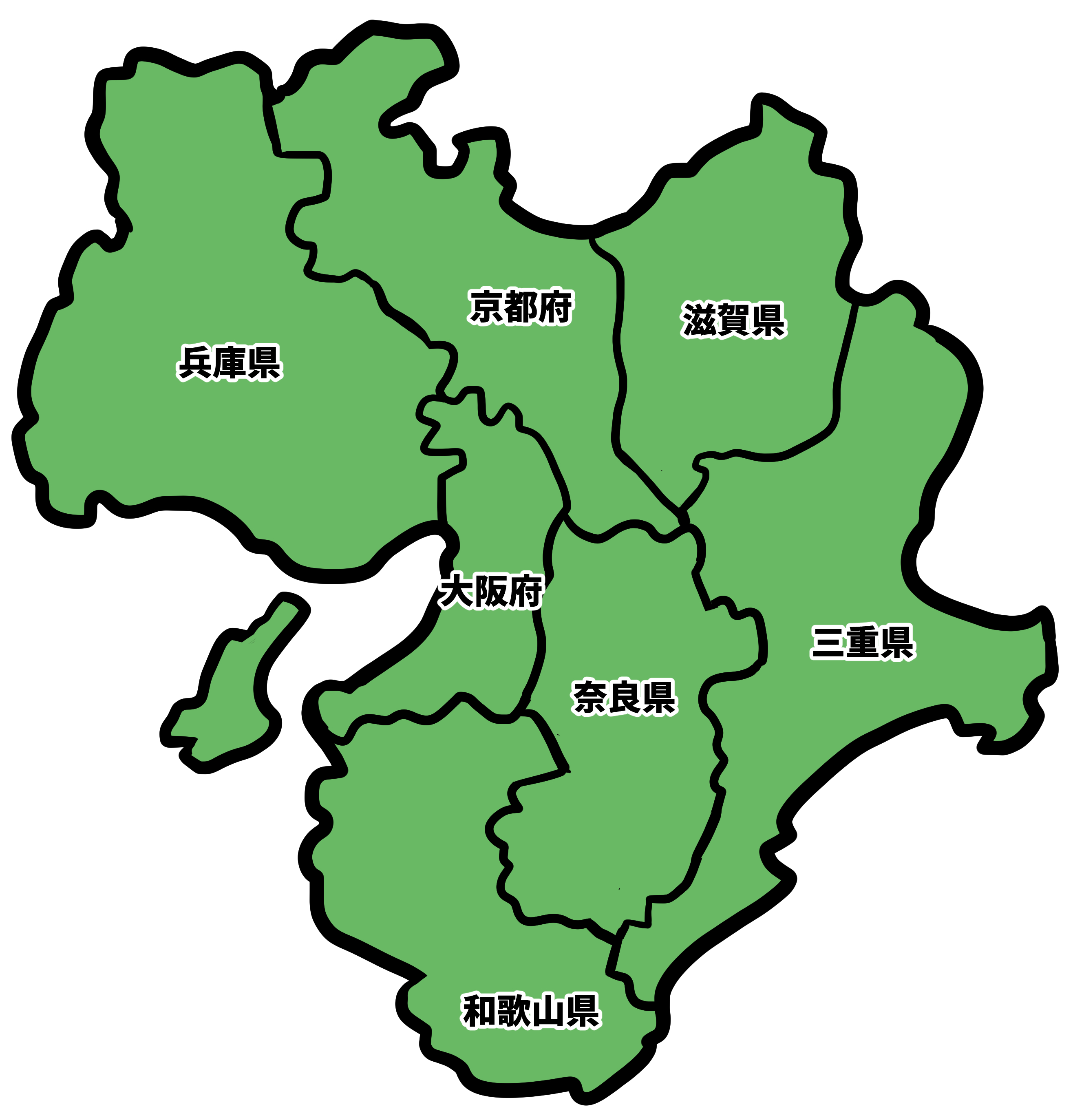 関西エリア地図