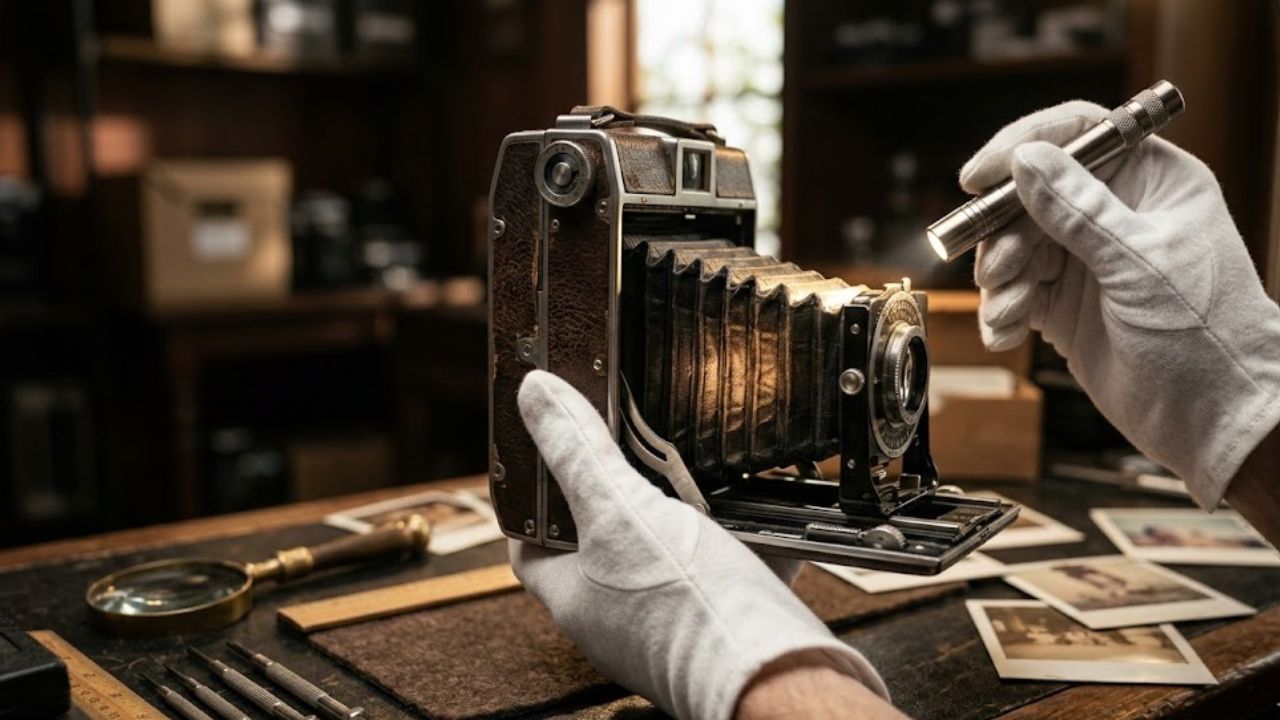 ヴィンテージポラロイドの鑑定風景