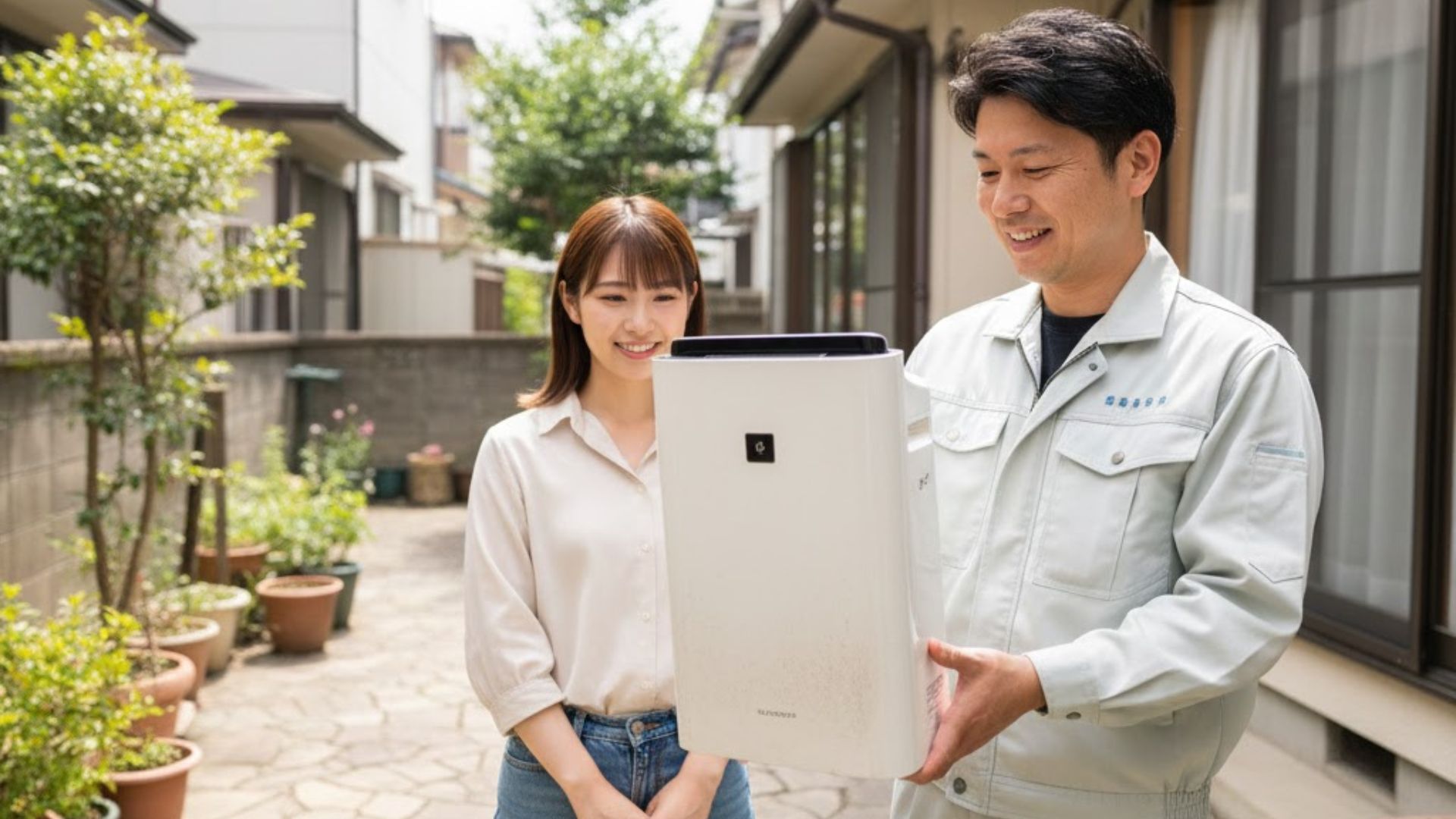 高圧洗浄機まとめ査定の様子