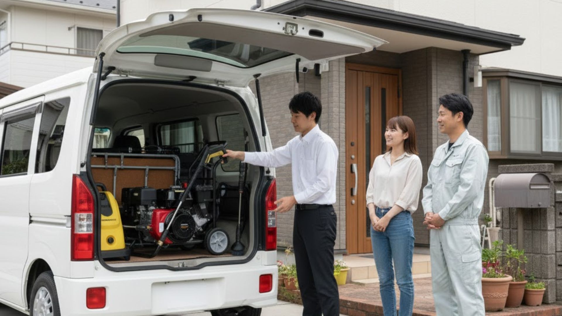 高圧洗浄機の宅配買取風景