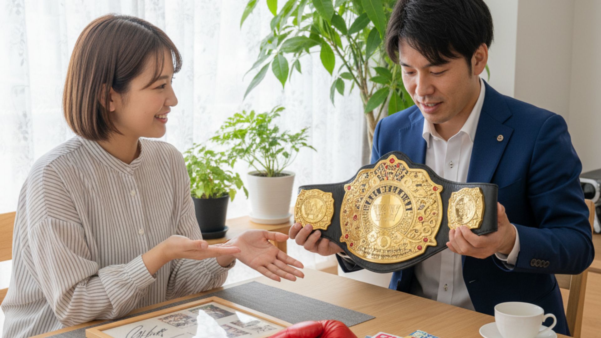 プロレス・格闘技グッズ査定風景