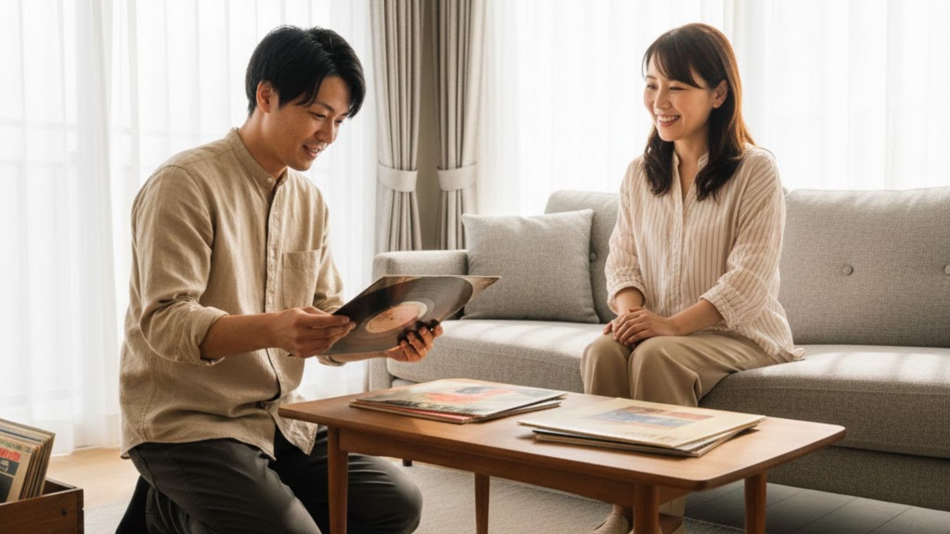 ヴィンテージレコードの査定風景