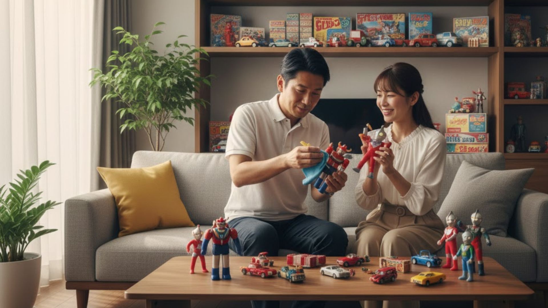 駄菓子屋グッズ査定風景