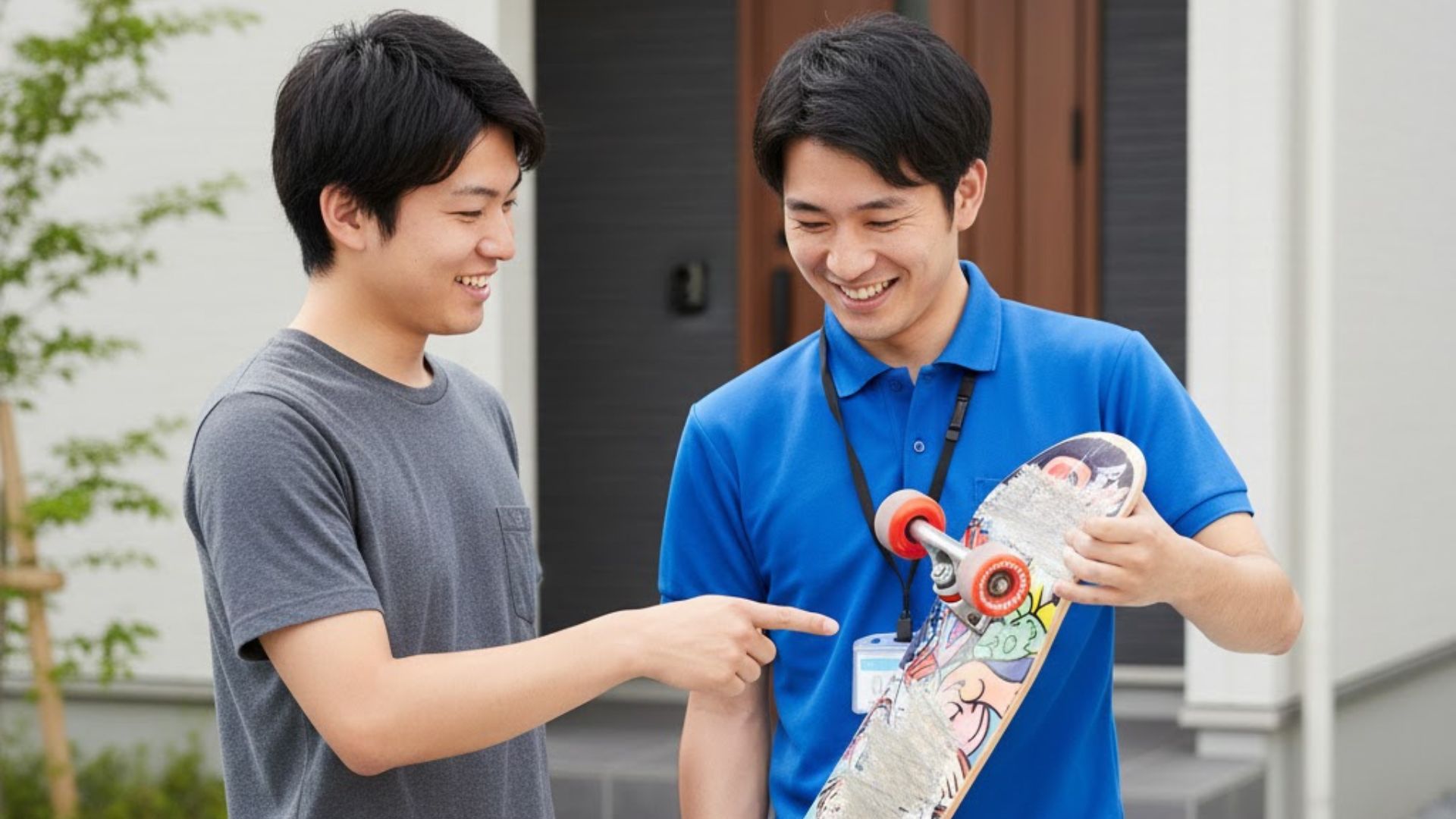 スケートボードの査定風景