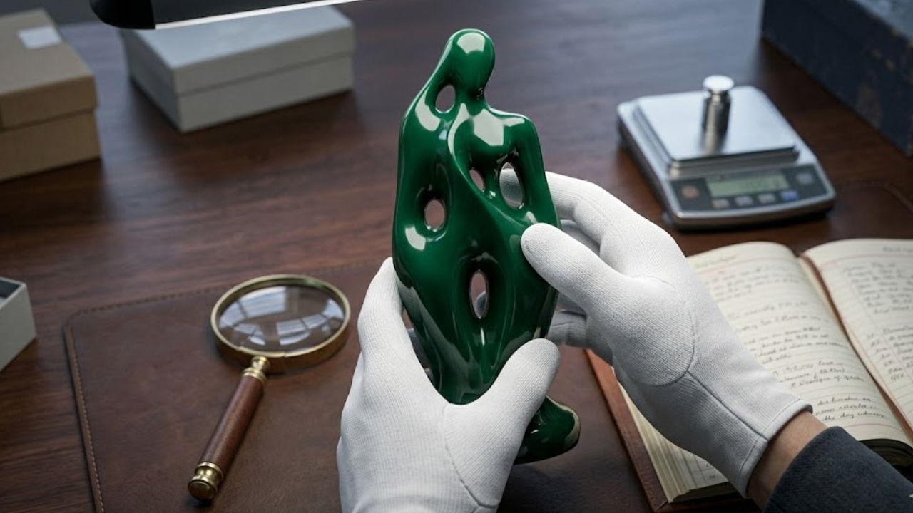 デザイナーズトイの精密査定風景