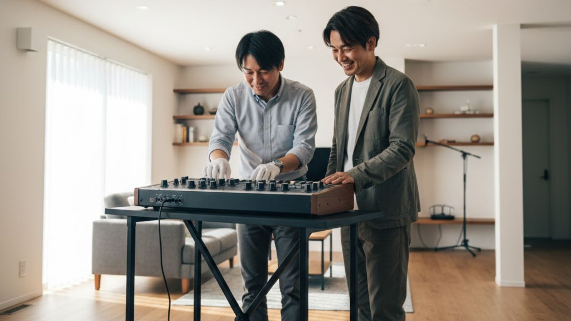 シンセサイザー精密査定の様子