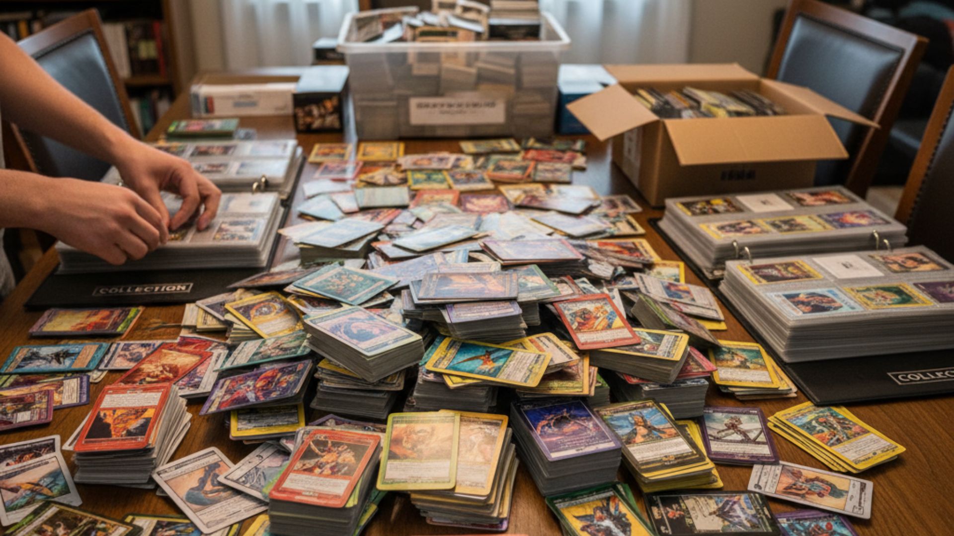 トレカの大量コレクションイメージ