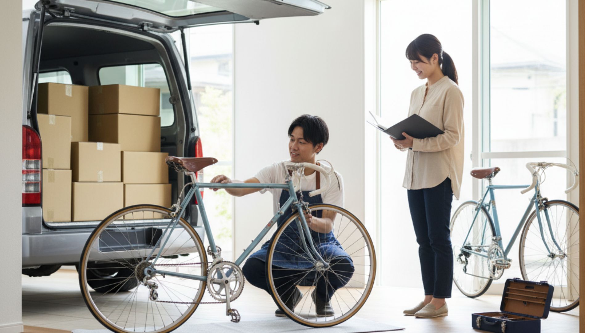 ビンテージ自転車の取引風景イメージ