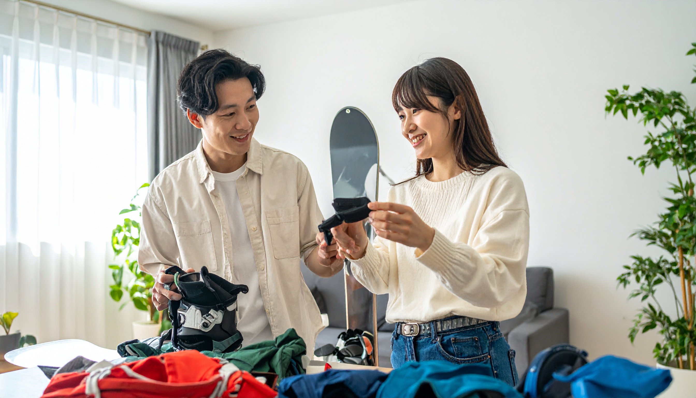 ウインタースポーツ用品査定風景